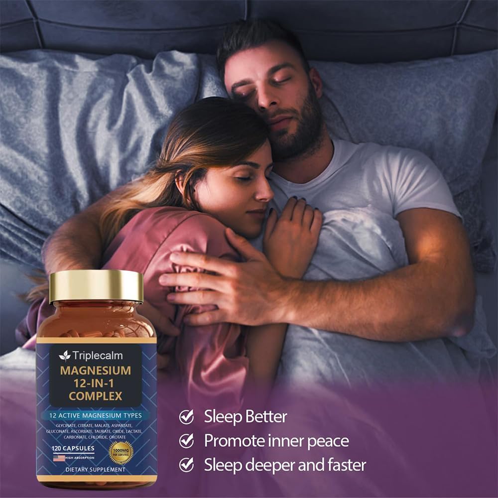 Triplecalm bottle on wood table for a natural daily wellness routine.