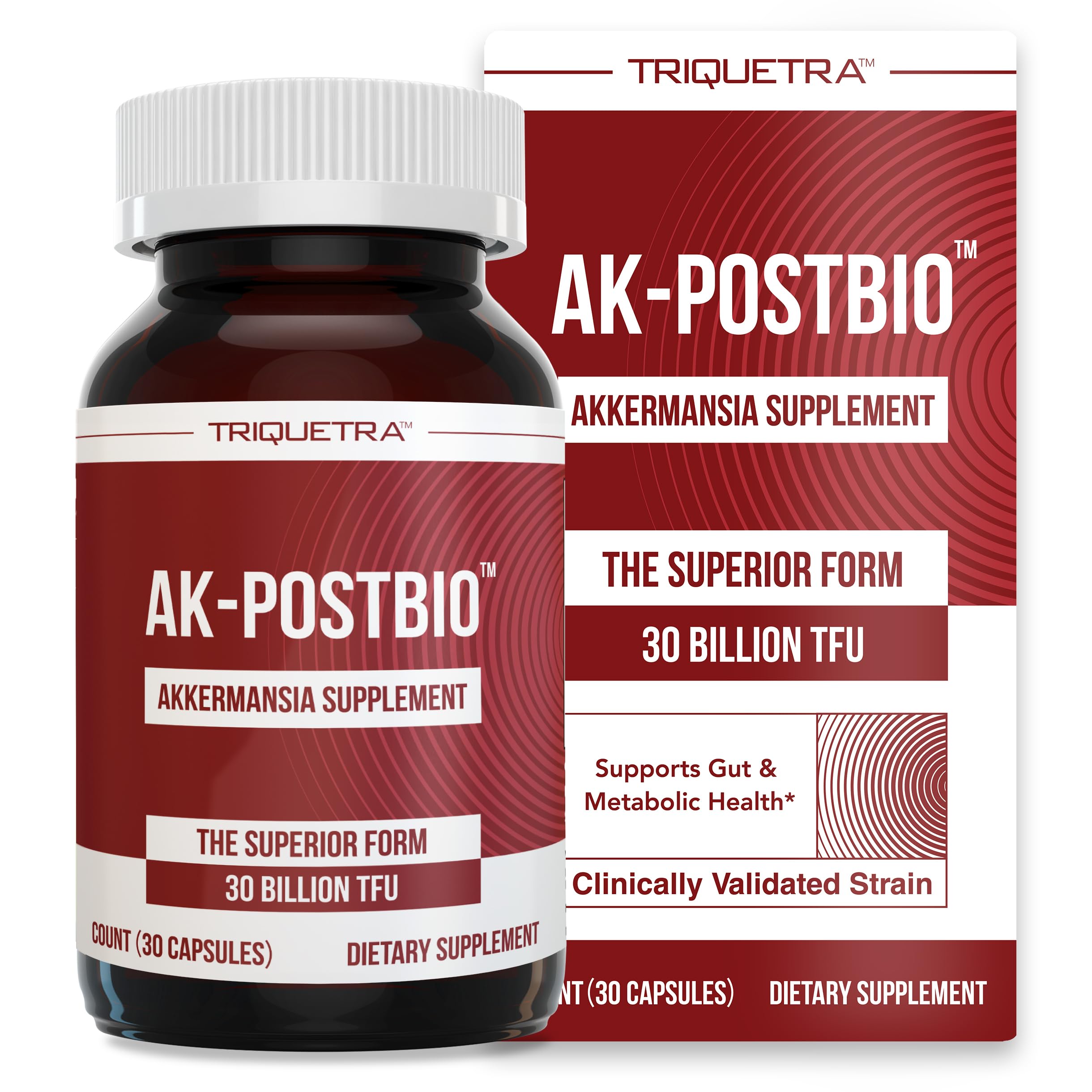 Triquetra AK-Postbio bottle pour shows a simple daily gut health routine
