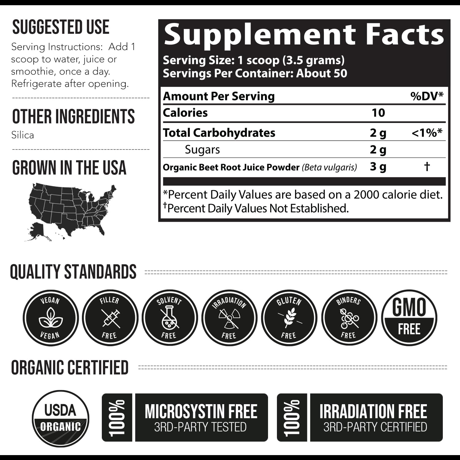 Cold-pressed label highlights enzyme activity and purity.