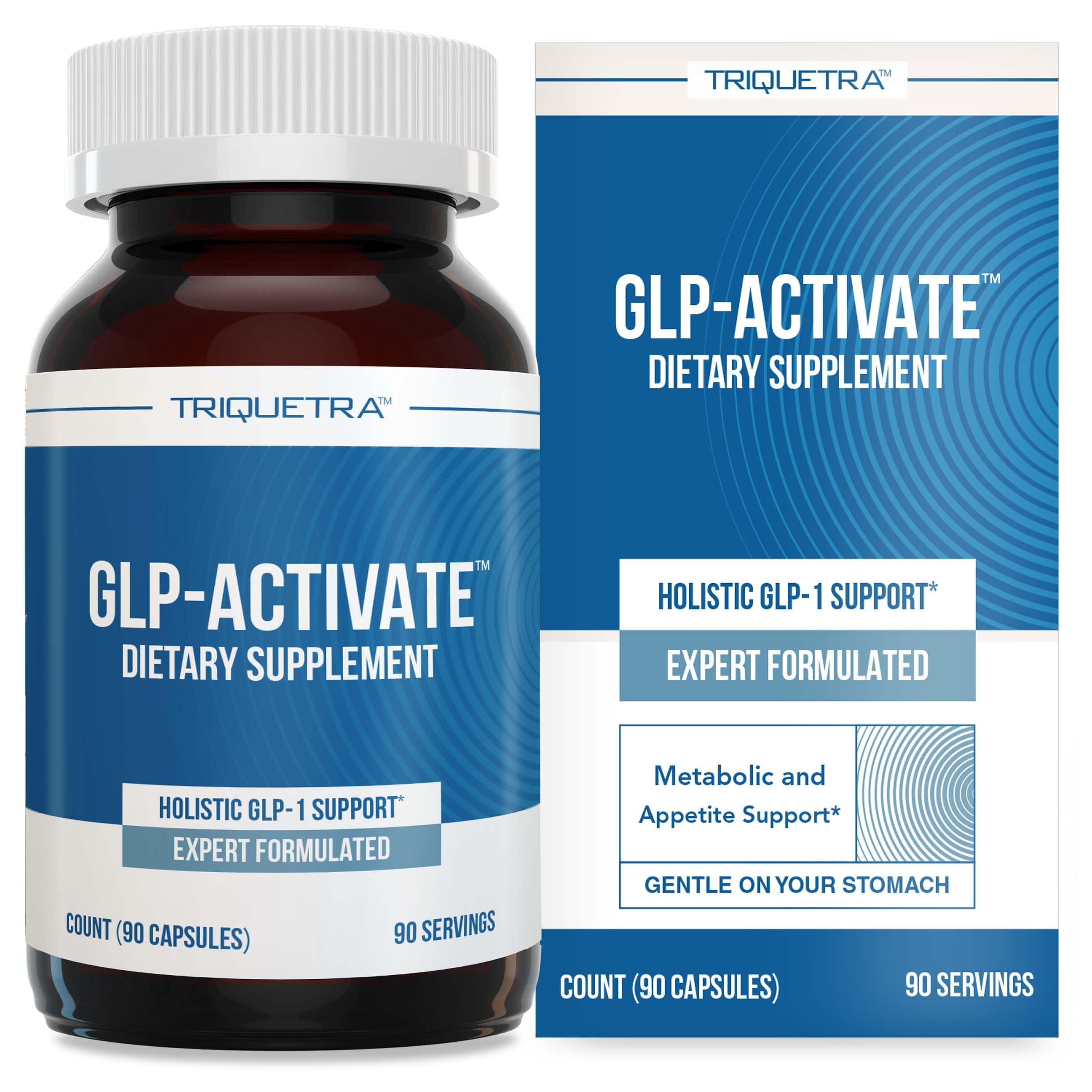 Triquetra Health GLP-Activate bottle front for daily metabolic support.