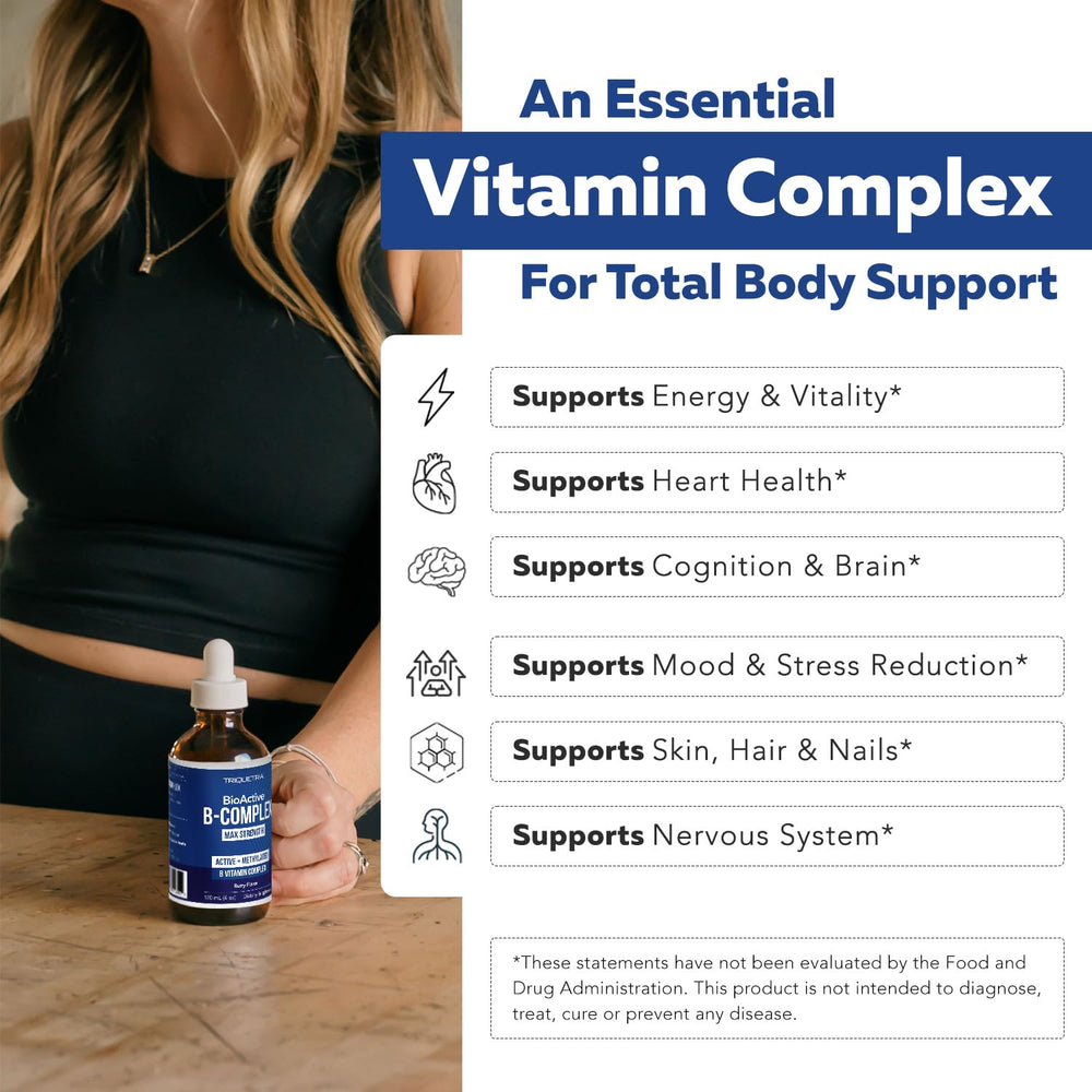 Triquetra Health 5-MTHF methylfolate liquid emphasizes superior folate support for mood and cognition.