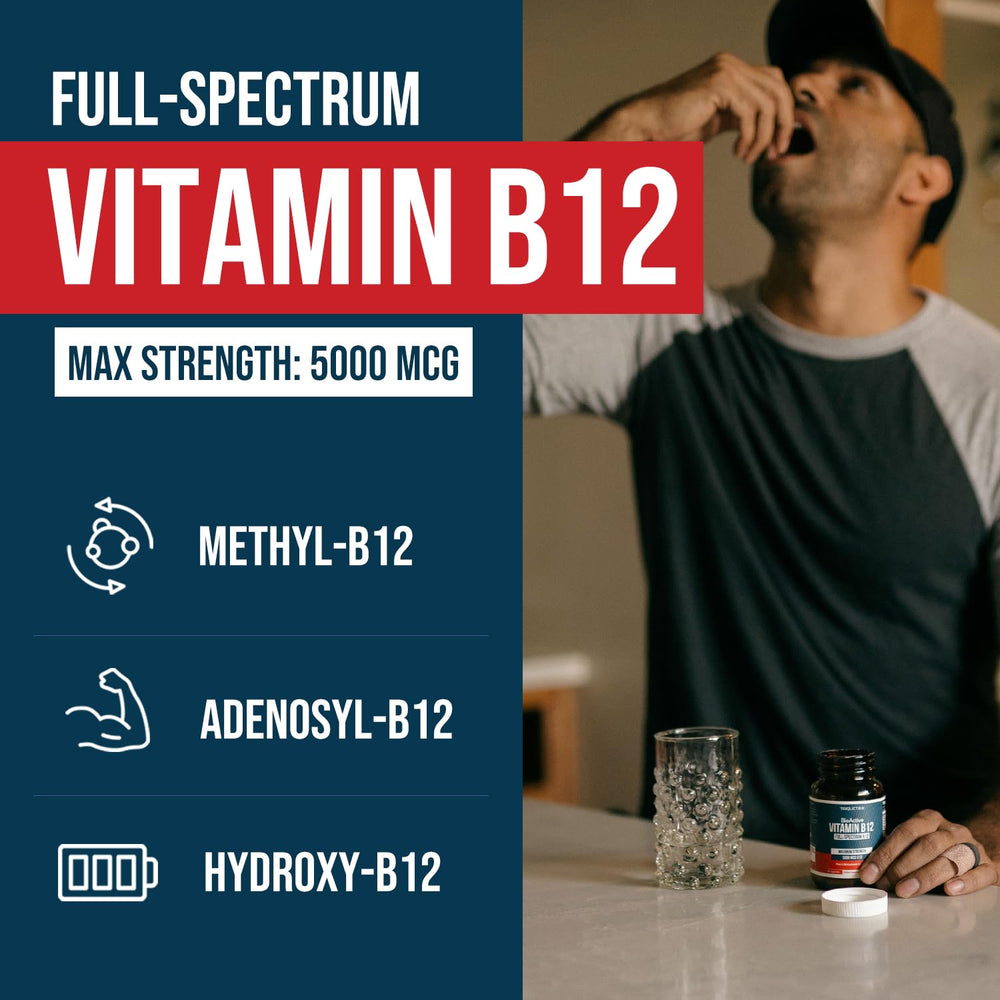 Triquetra Health B12 forms cofactor methylfolate label emphasizes full-spectrum delivery.