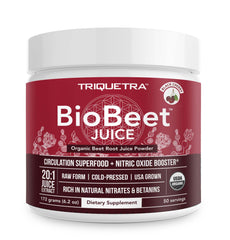 Triquetra Health BioBeet bottle with organic black cherry flavor for daily support
