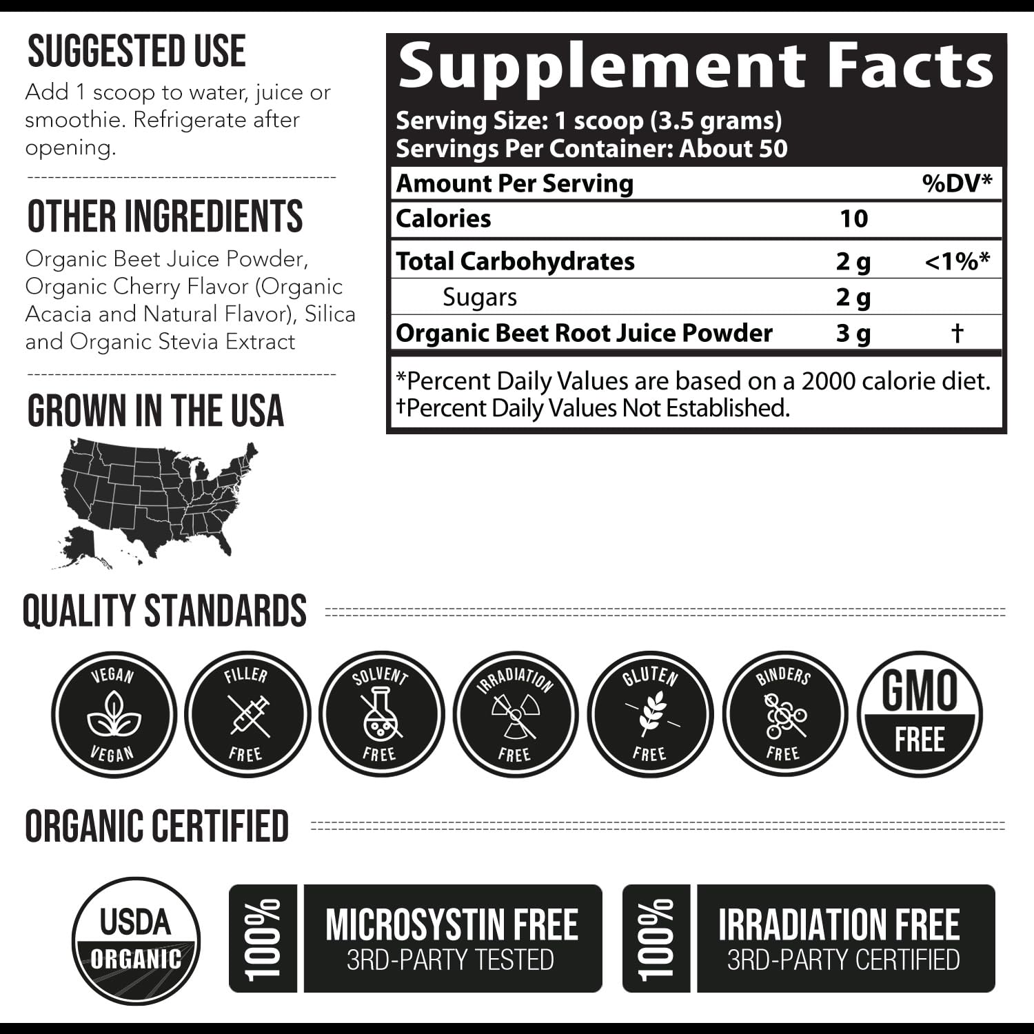 CO2 BioActive Dehydration label emphasizes advanced preservation