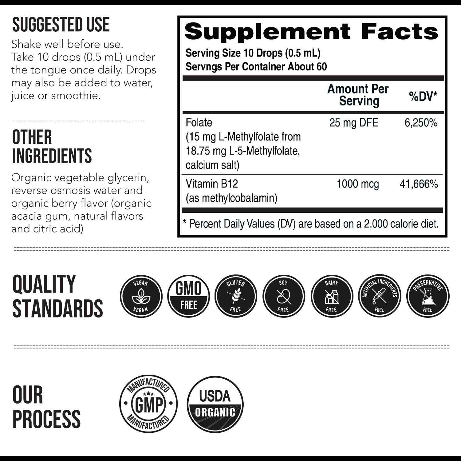 Triquetra Health bottle label closeup highlights premium formula.