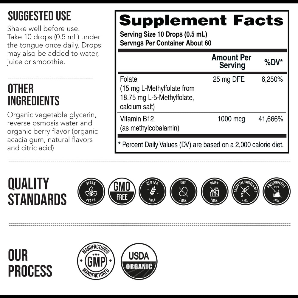 Triquetra Health bottle label closeup highlights premium formula.