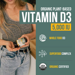 Triquetra Health D3 with prebiotic complex bottle highlighting digestive-friendly daily intake.