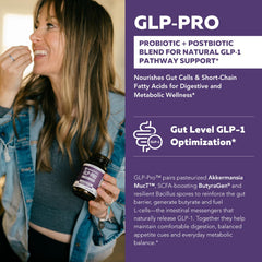 GLP-Pro bottle front displays branding and easy dosage for everyday support.