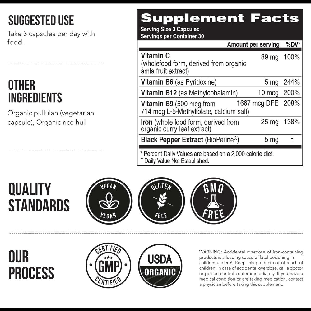 Triquetra Health gluten-free and soy-free ingredient label