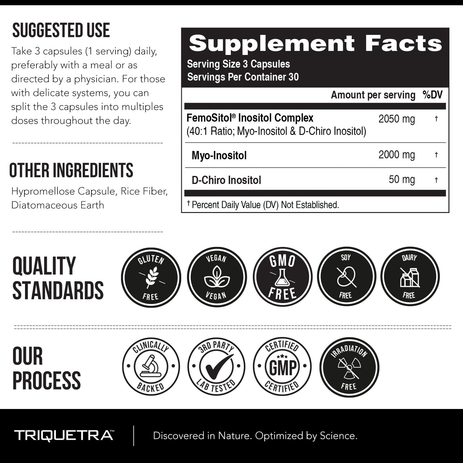 GMP-certified manufacturing facility symbol indicating high-quality production for Triquetra Health.
