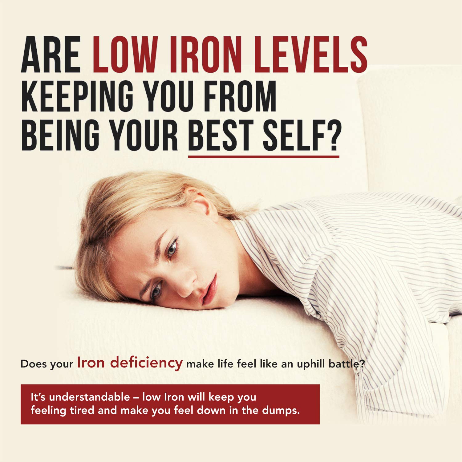 Triquetra Health ionic iron liquid in glass conveys liquid convenience.