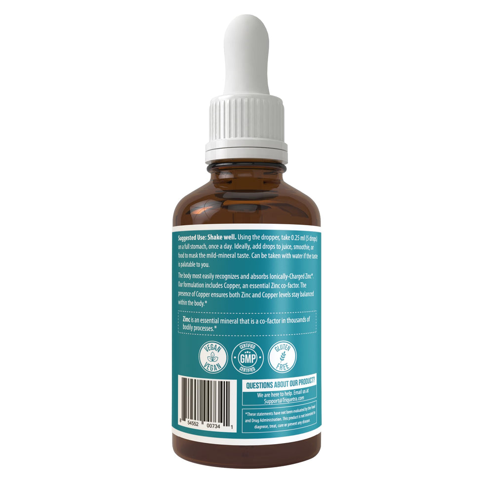 Triquetra Health Ionic Zinc Copper dosing spoon illustrates precise measurement