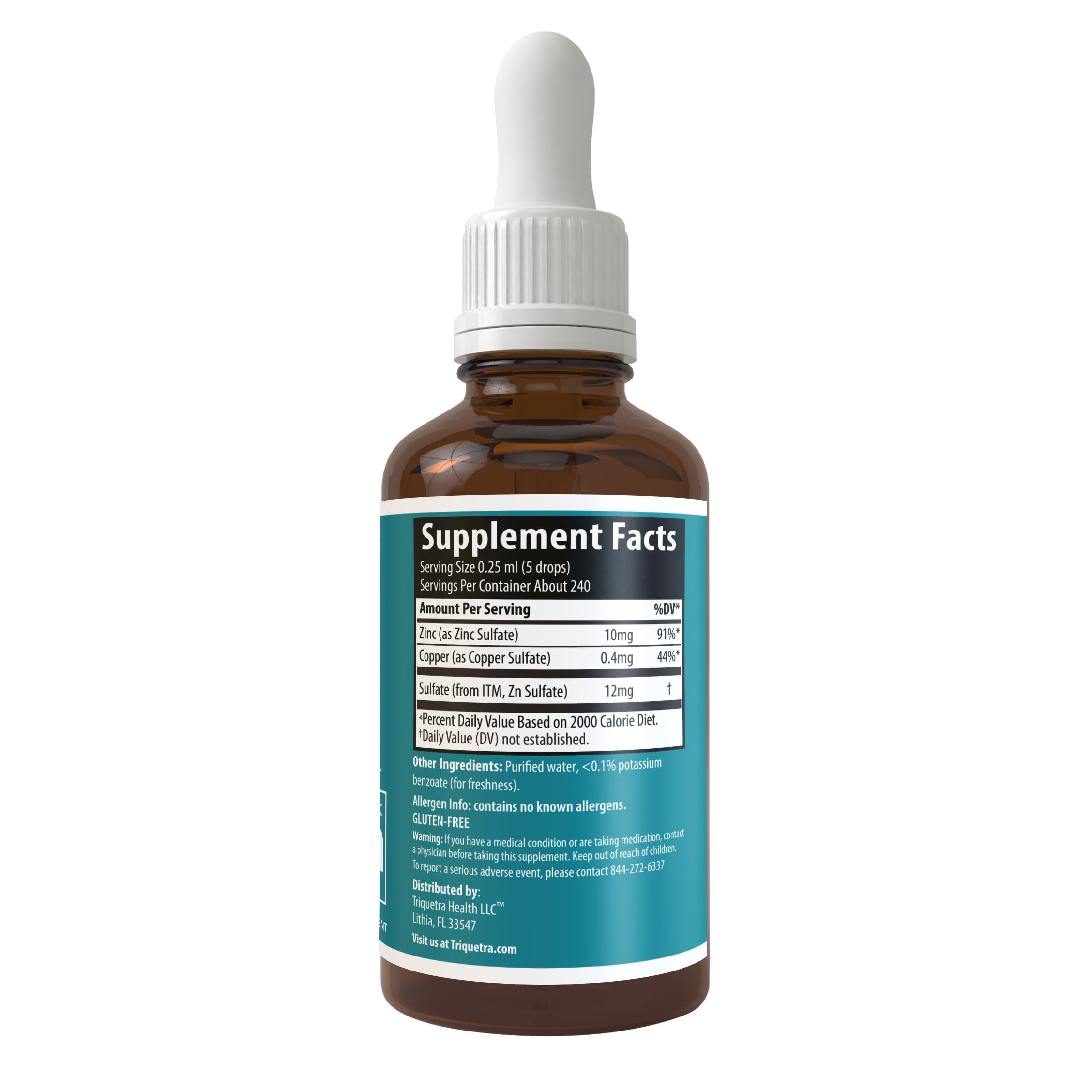 Triquetra Health Ionic Zinc Copper used by family at table for routine supplementation