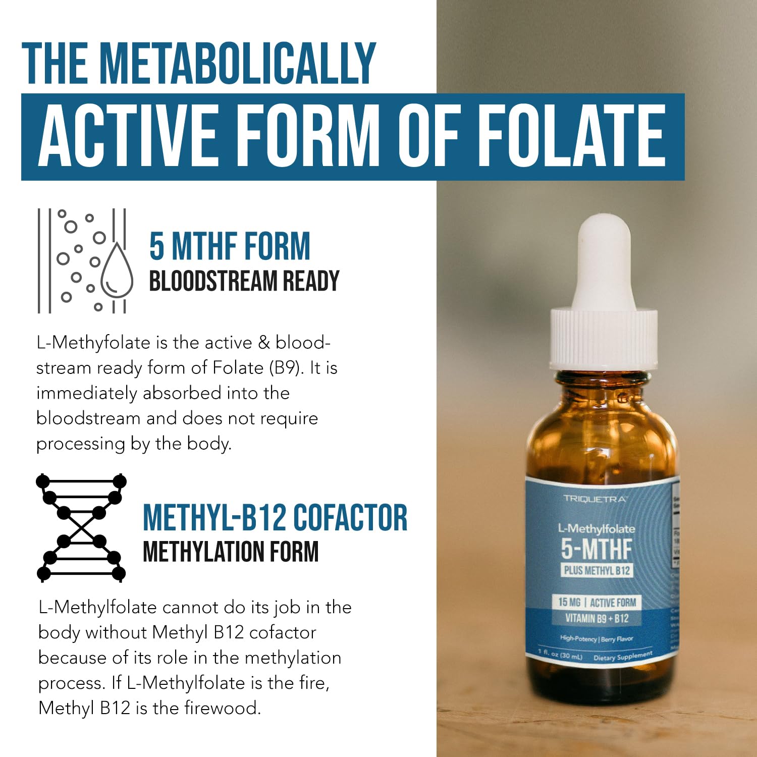 Methyl B12 cofactor image highlighting methylation support