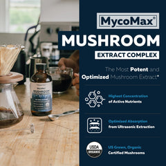 MycoMax Lions Mane and Cordyceps shown for cognitive energy
