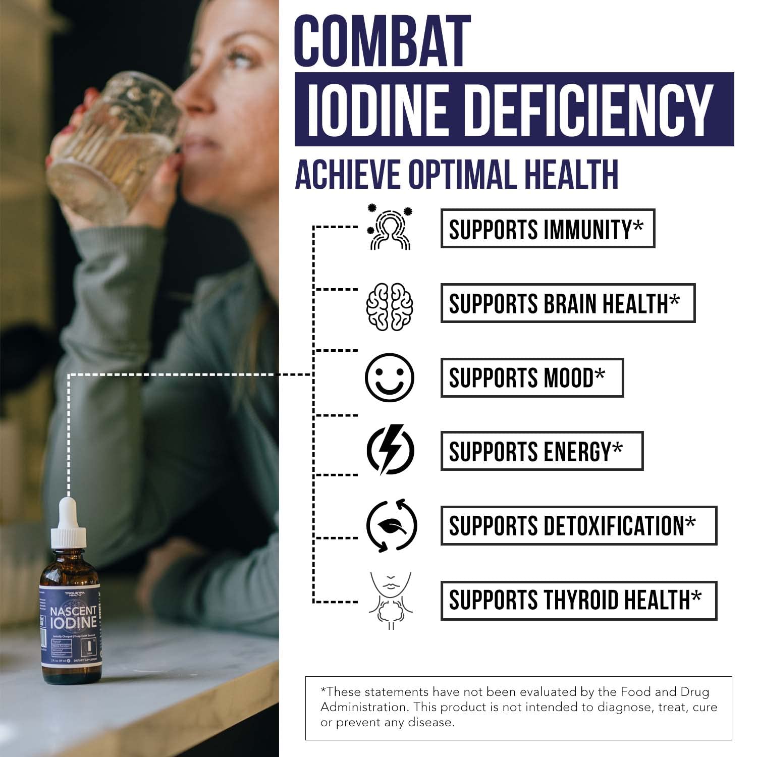 Vegan Nascent Iodine label highlighting GMO-free formula