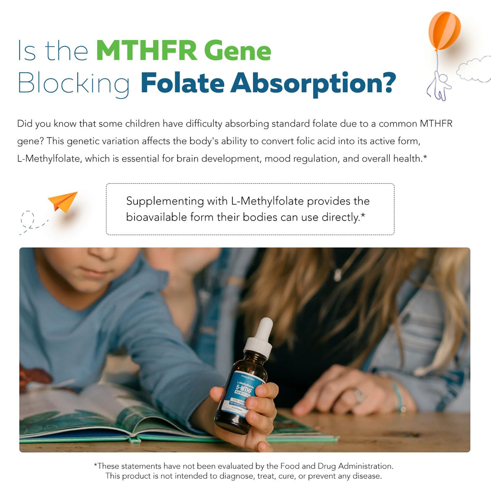 Triquetra Health Organic Kids Methylfolate in daily routine usage scenarios with child.