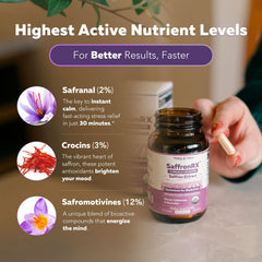 Triquetra Health Organic Saffron Extract label confirms organic certification