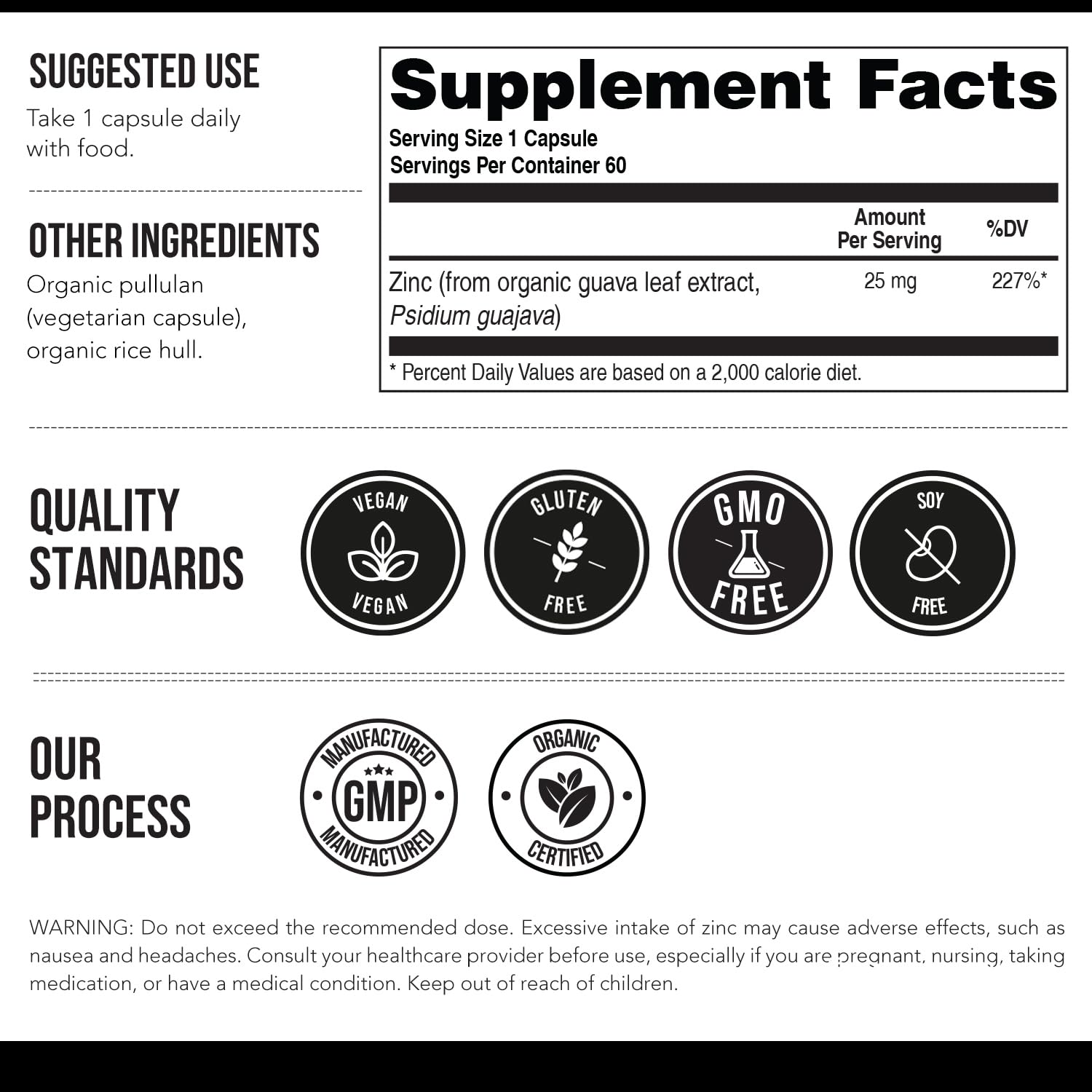 Lifestyle use of Triquetra Health Organic Zinc 25 mg in daily routine