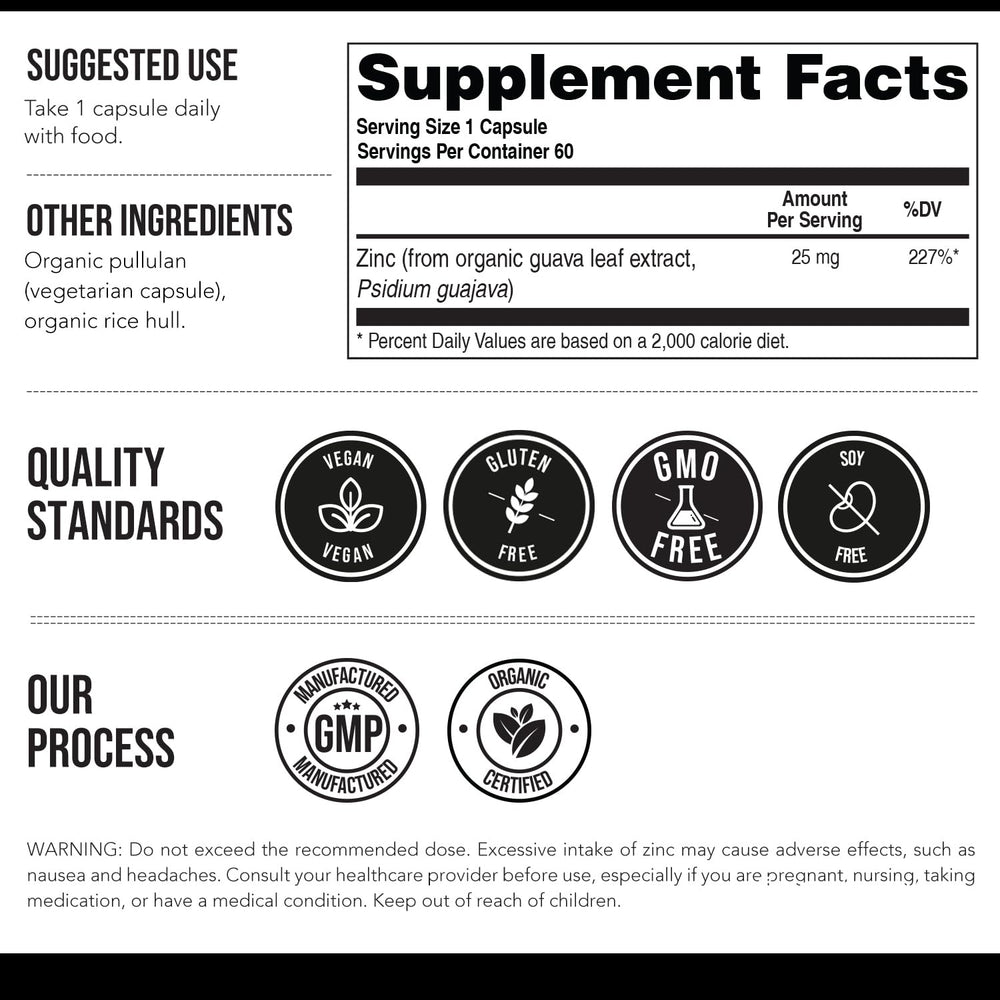 Lifestyle use of Triquetra Health Organic Zinc 25 mg in daily routine