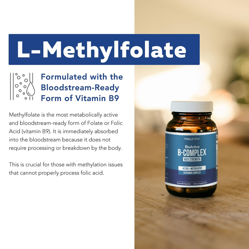 Triquetra Health Pantesin B5 bottle features pantethine supporting energy production and stress response.