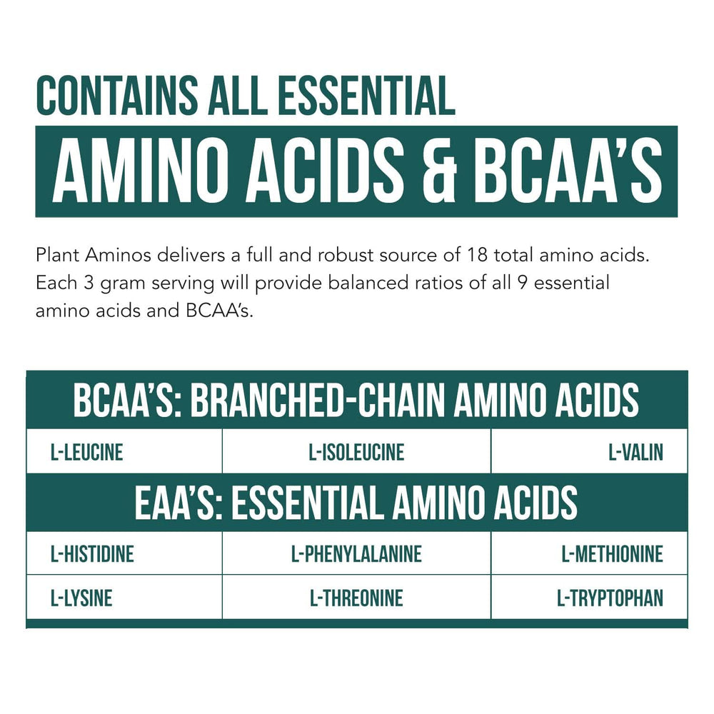 Triquetra Health Plant Aminos with BCAA supports muscle recovery and energy.