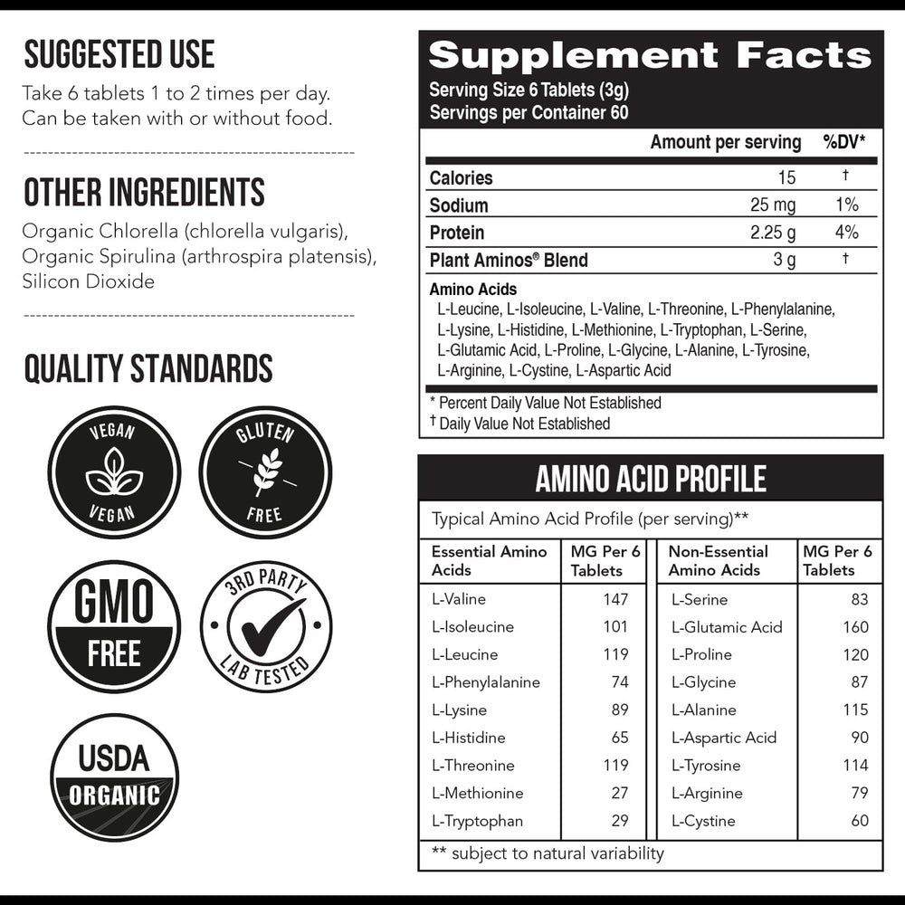 Triquetra Health Plant Aminos scoop for easy daily serving of amino acids.