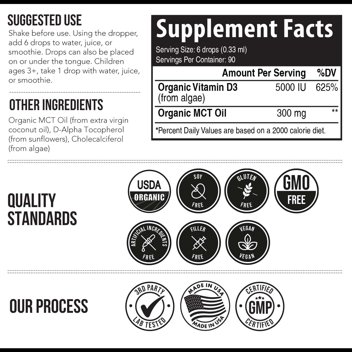 Triquetra Health Plant-D3 bottle on natural background suggests clean, plant-based D3.