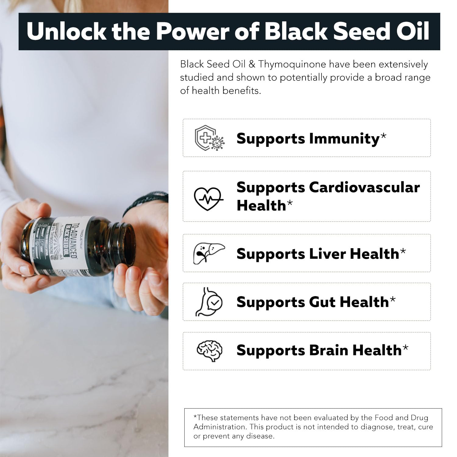 Triquetra Health raw Nigella sativa extract visual emphasizing raw form.