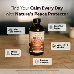 Triquetra Health Reishi capsules on display for immune support.