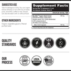 Triquetra Health Reishi ultrasonic extraction label scene emphasizes purity.