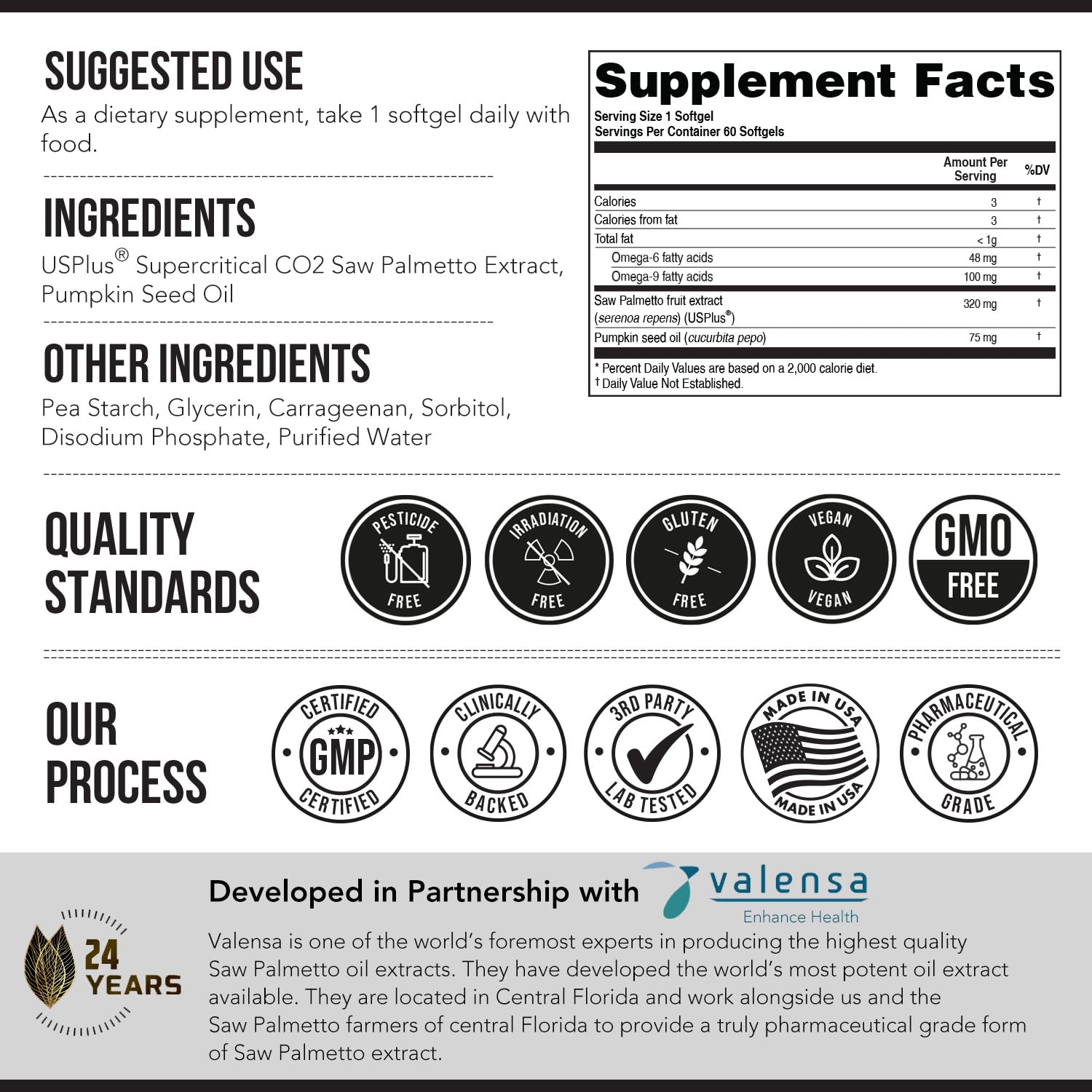 Triquetra Health Saw Palmetto softgels packaging for convenient daily use