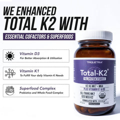 Triquetra Health Total K2 blister-pack packaging on a clean surface
