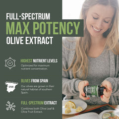 Total Olive capsule close-up shows 40% oleuropein potency for polyphenol-rich intake