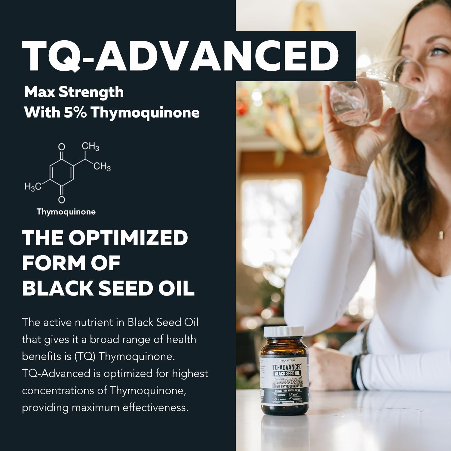 Triquetra Health TQ-Advanced 5% capsules close-up for daily wellness routines.