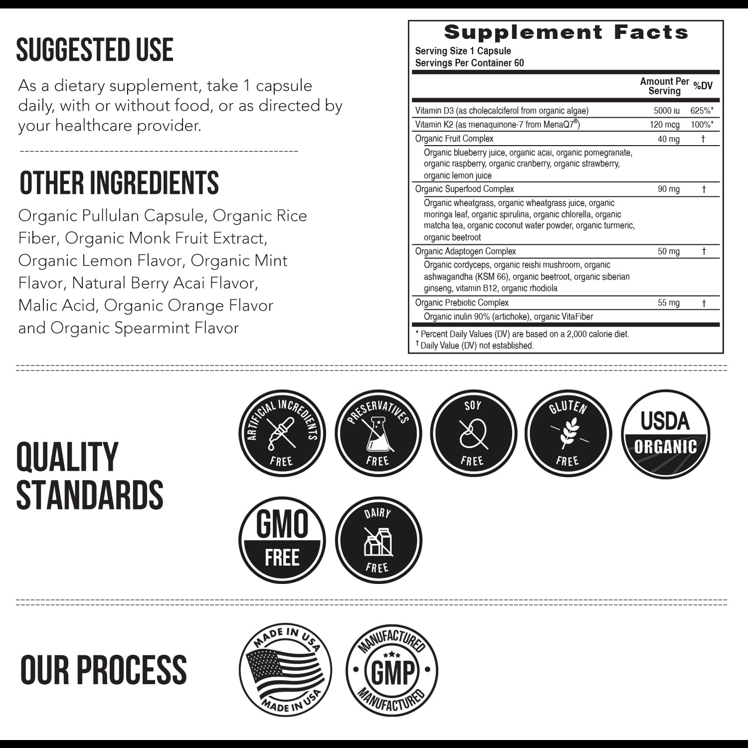 Triquetra Health vegan, gluten-free capsules ready for daily use.