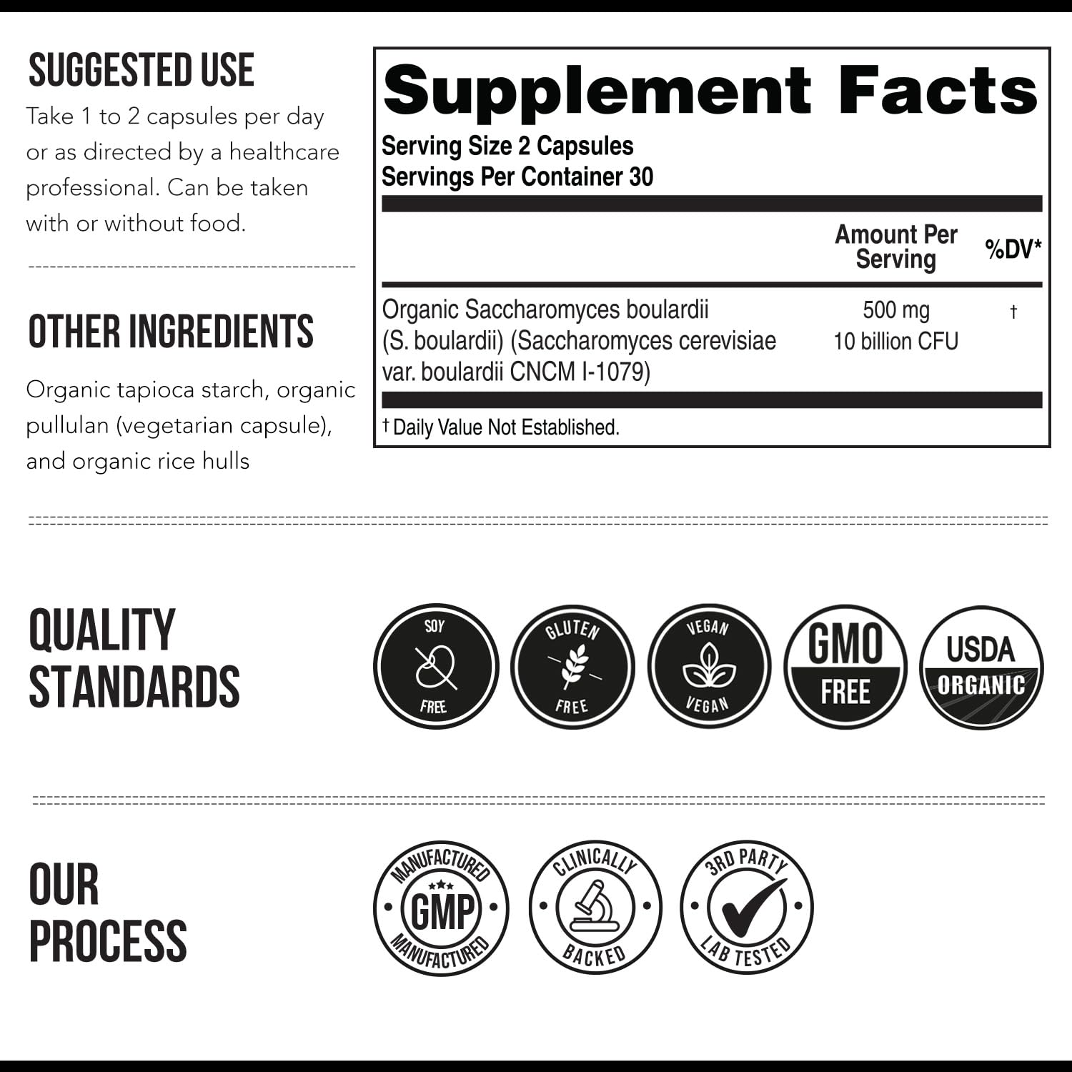 Triquetra Health vegan GMO-free claim on packaging.