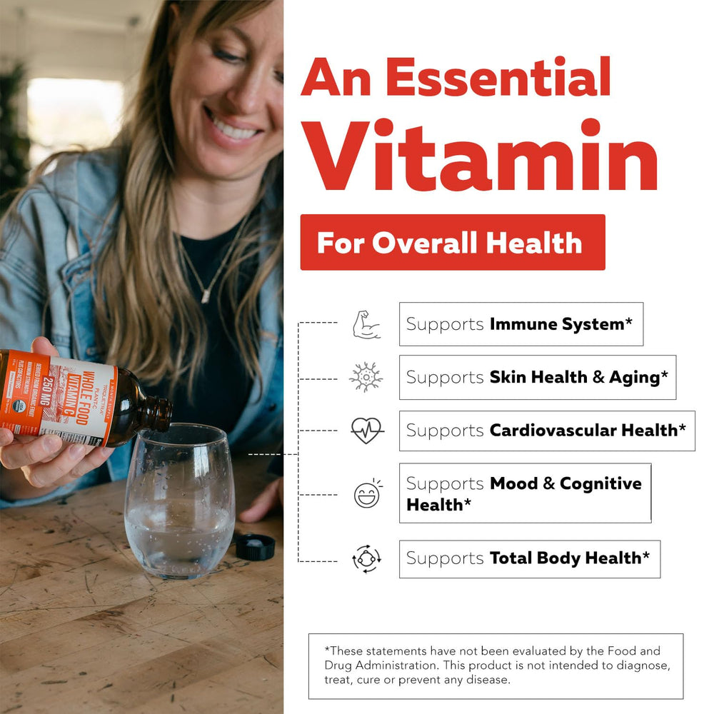 Triquetra Health Vitamin C Liquid being poured for daily use