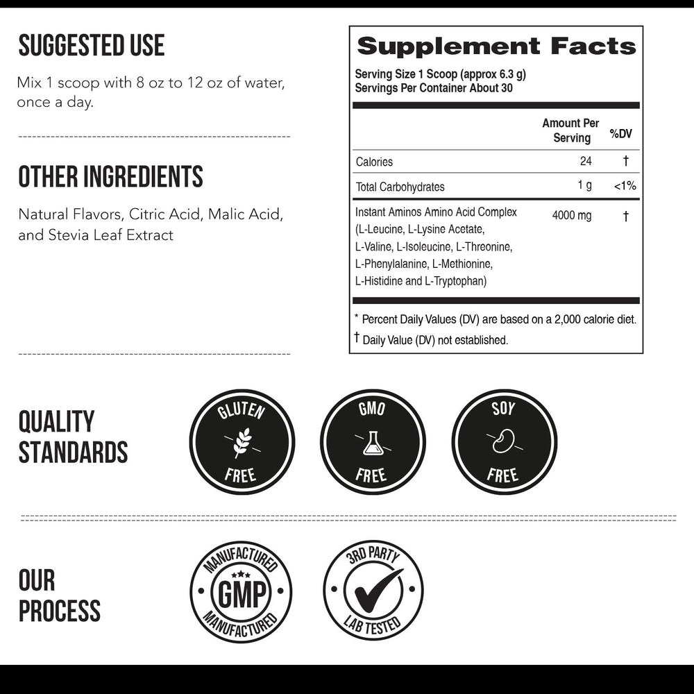 Triquetra Health Instant Aminos brand logo on label.