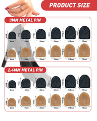 TRIZILLA six-sizes heel tips covering 8 to 12-5 mm for a precise fit