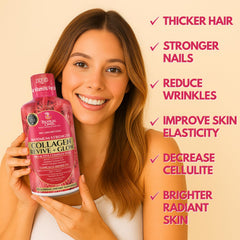 Packaging and label of Tropical Oasis Liquid Collagen Glow on a clean surface