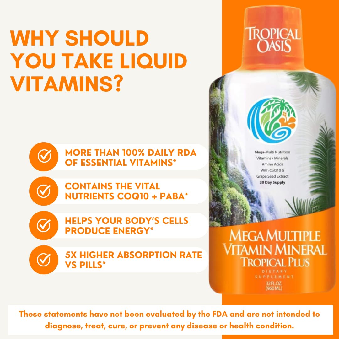 Tropical Oasis Mega Plus liquid texture in a glass suggests ease of mixing.