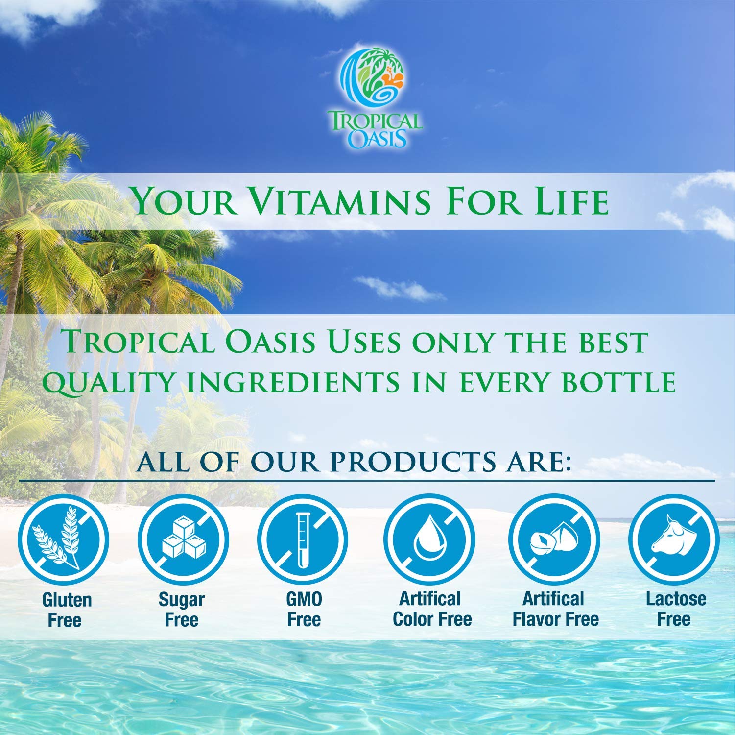 Tropical Oasis nutrition facts panel hints at immune support and metabolism