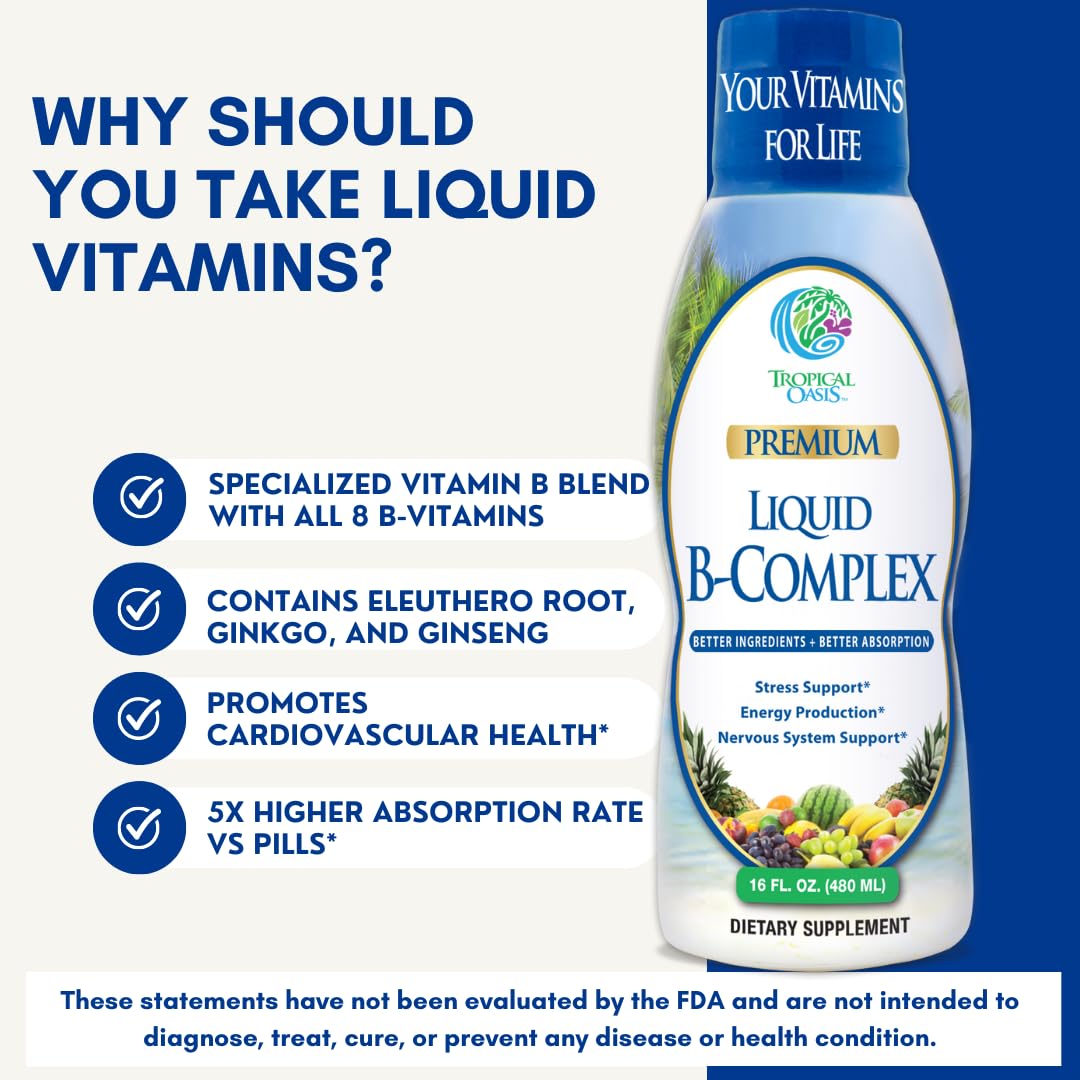 Tropical Oasis boxed packaging communicates vegan, non-GMO liquid supplement