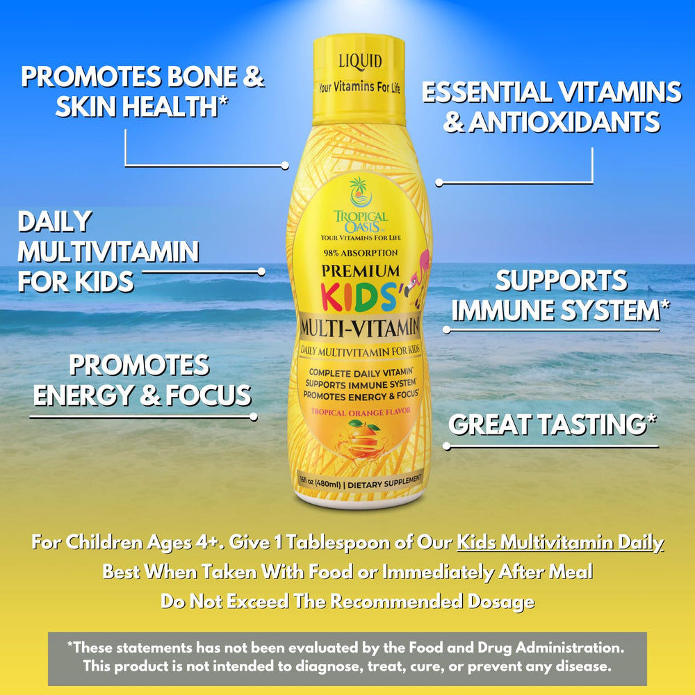 Tropical Oasis kids dosing spoon showing 1 tablespoon serving