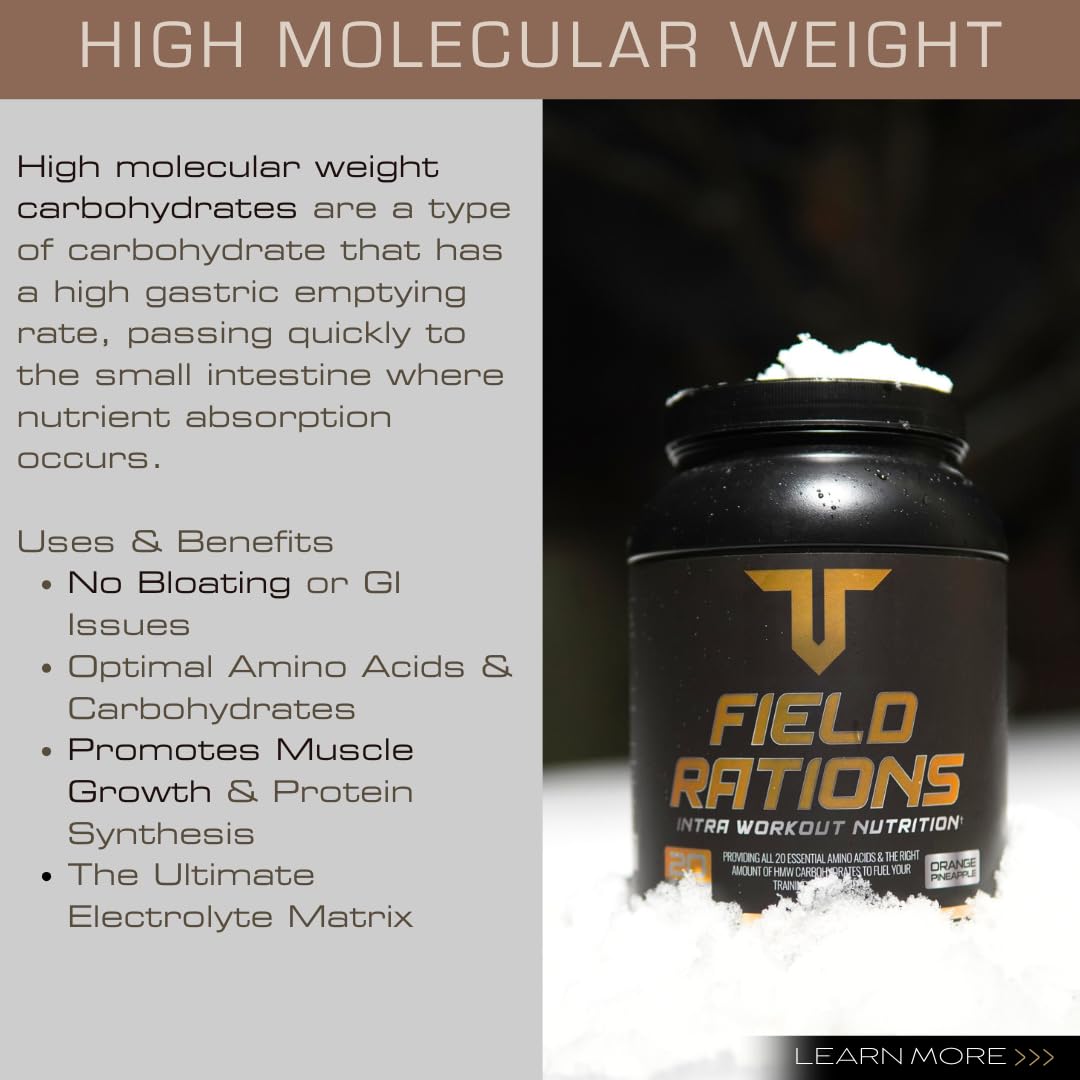Troponin Field Rations label close-up communicates ingredients supporting endurance training