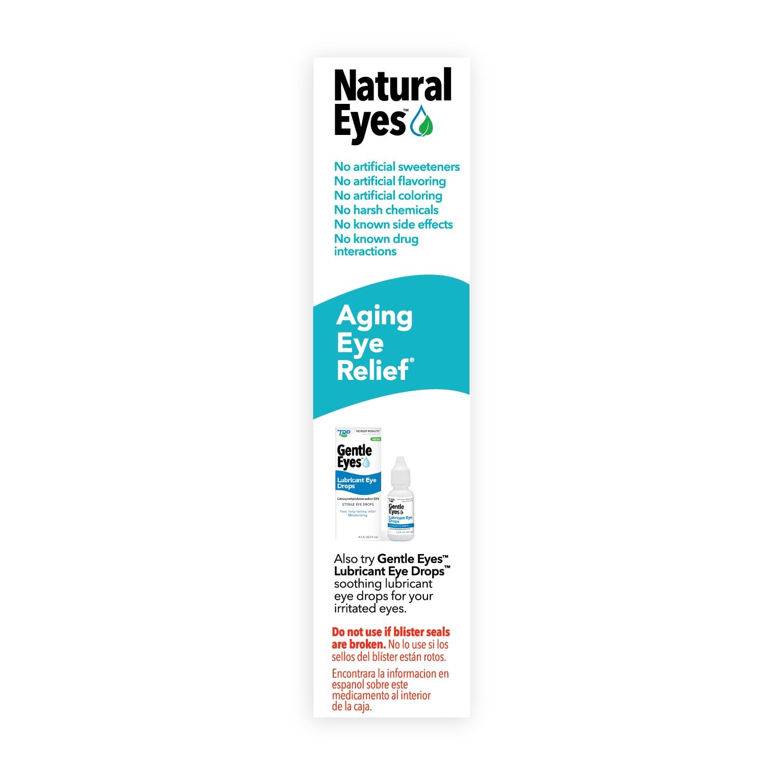 Label design highlighting 100% natural ingredients