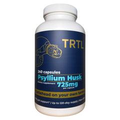 TRTL Psyllium Husk Capsules bottle front view for daily fiber support
