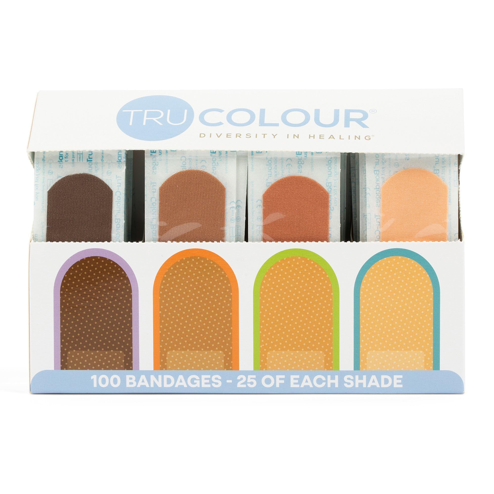 Tru-Colour 100-count box for home and travel readiness.