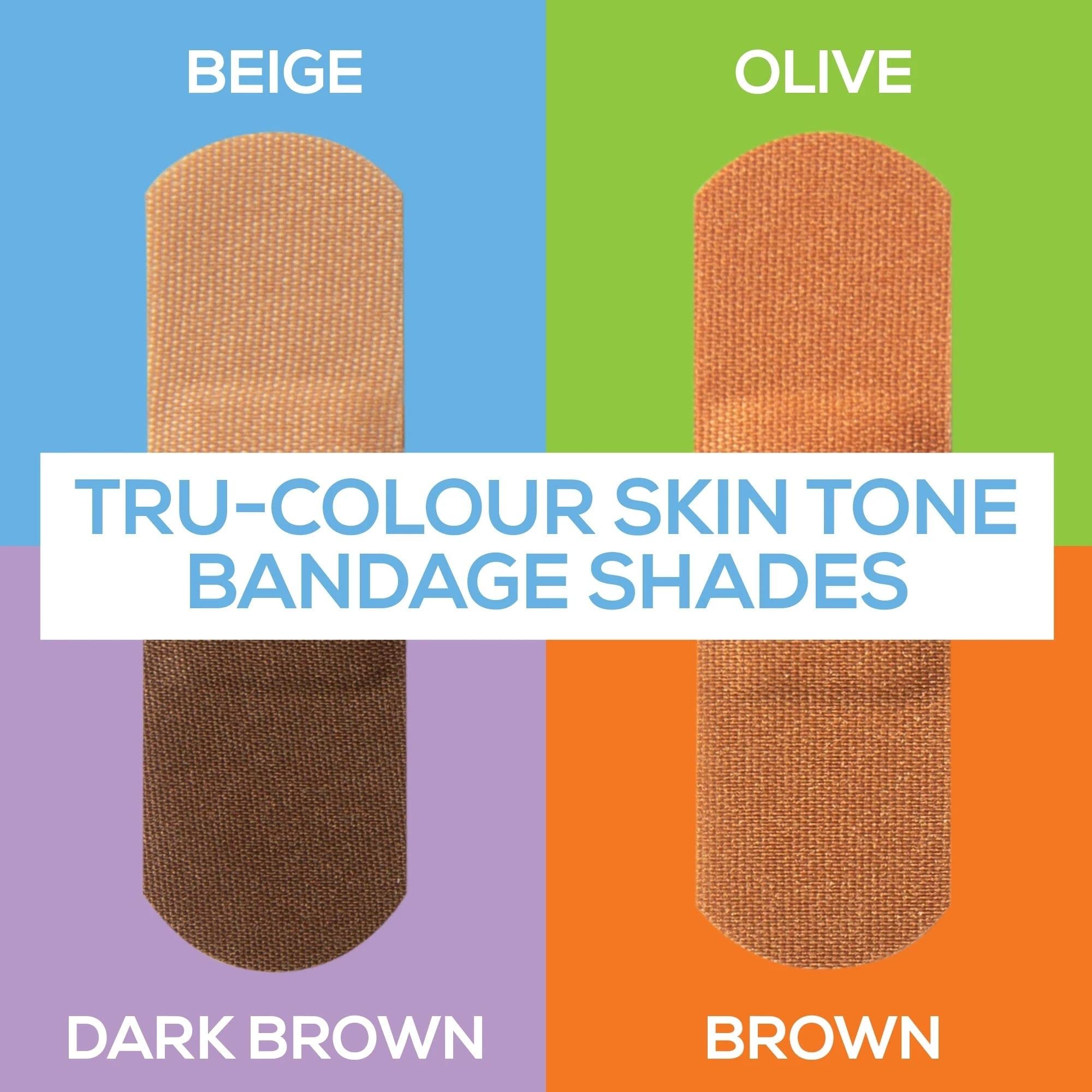 Tru-Colour bandages applied to elbow demonstrating secure fit.